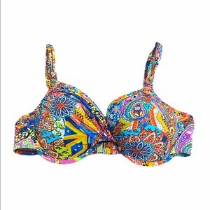 Bleu Rod Beattie bikini top in multi size 12